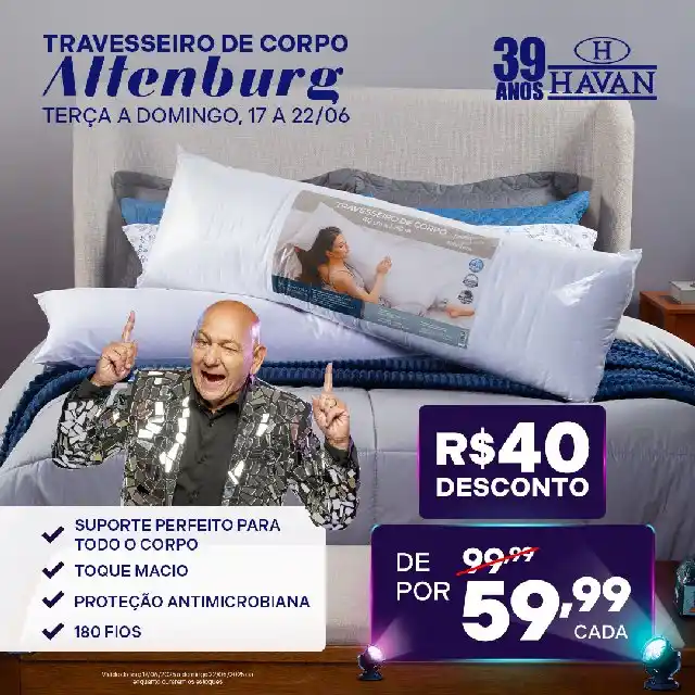 Image from Havan Oficial: https://link.havan.com.br/canal-travesseiro-de-corpo-altenburg 🛏️ Tr...
