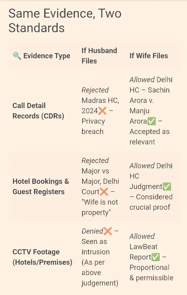 Image from Indian Purush: IN INDIA   PRIVACY OF WIFE > PRIVACY OF HUSBAND  DIGNITY OF WIFE > DIG...