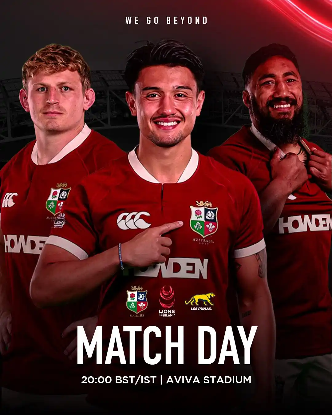 Image from The British & Irish Lions: It’s Match Day in Dublin! 🙌🦁...