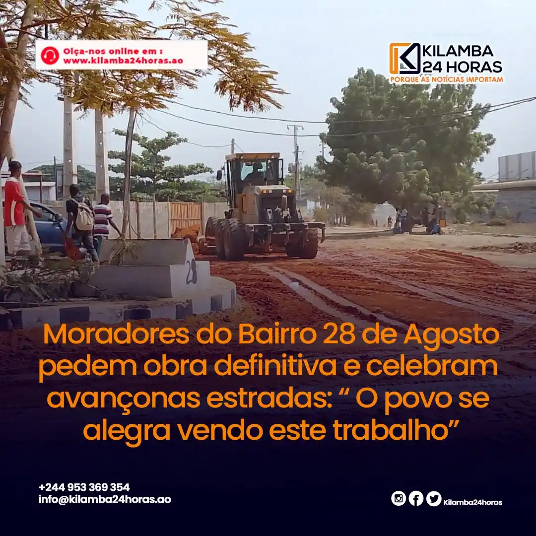 Image from KILAMBA 24 HORAS: MORADORES COMEMORAM AVANÇOS NAS OBRAS DE TERRAPLANAGEM ENTRE OS BAIRRO...