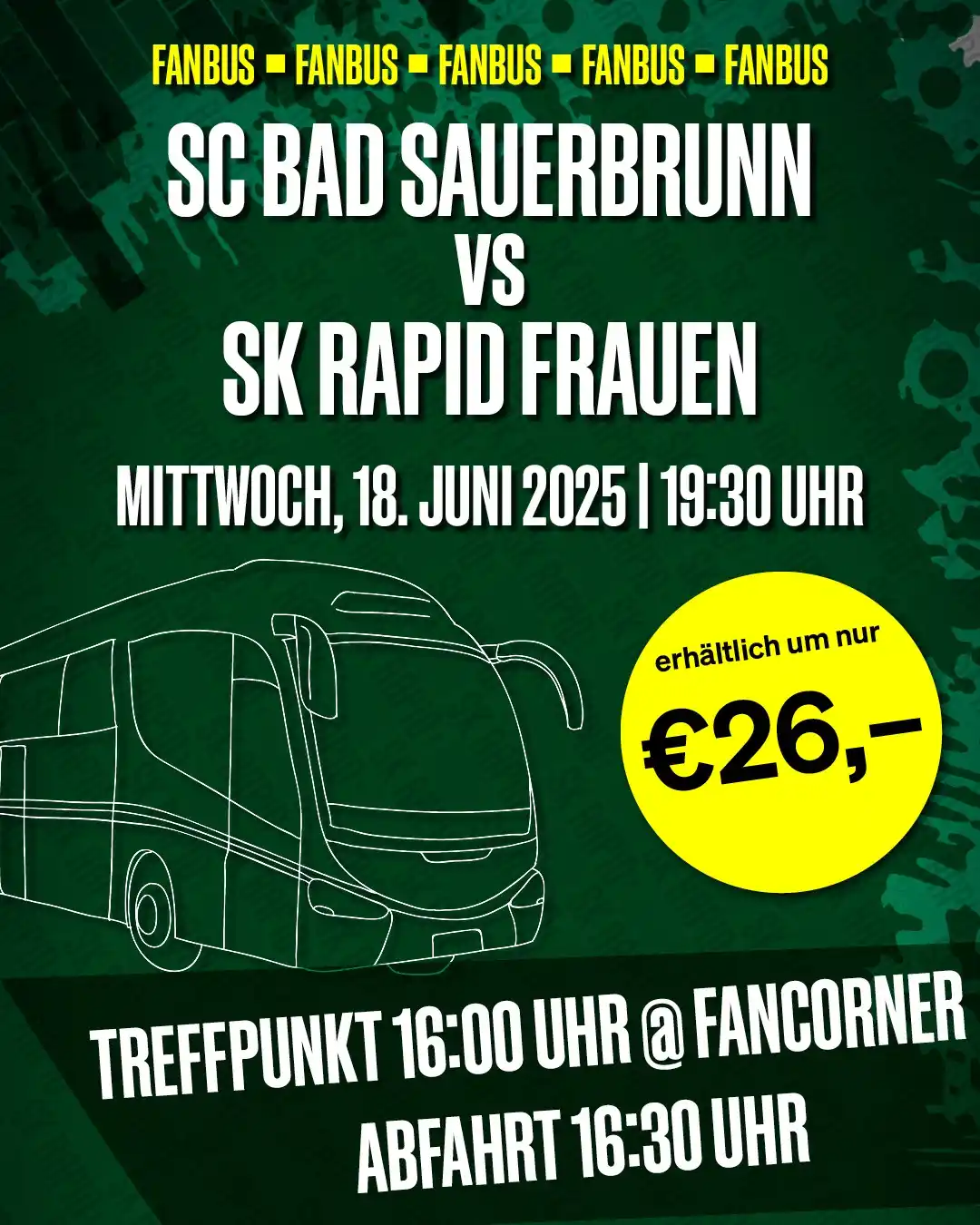 Image from SK Rapid: 🚌 *NÄCHSTER HALT: BAD SAUERBRUNN* 🚌 Für alle, die unsere Frauen bei...