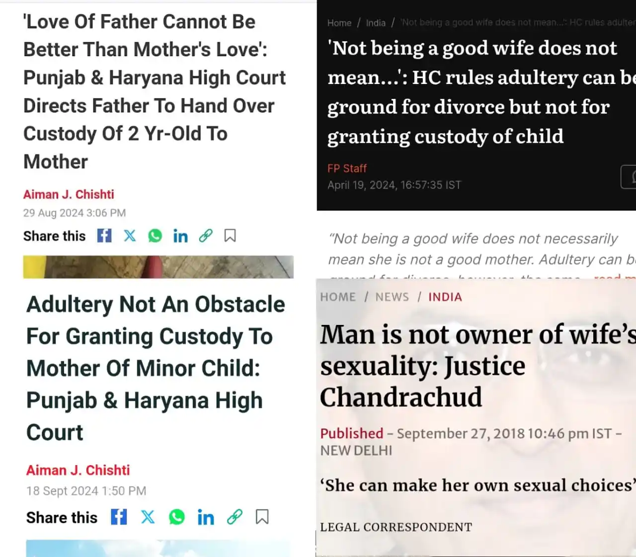 Image from Indian Purush: Our Judiciary and Govt. have already certified that Mother's love is d...