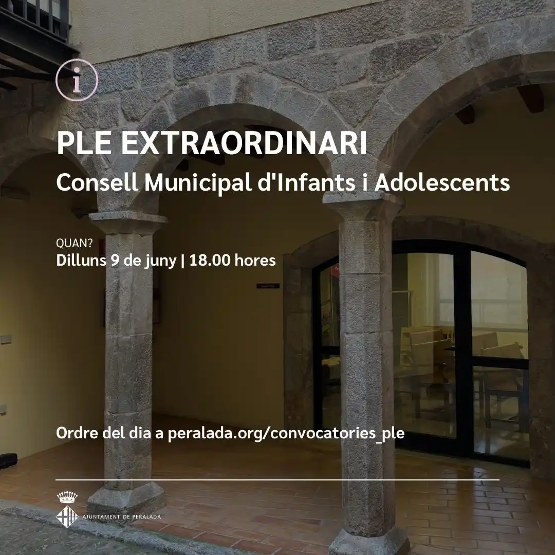Image from Ajuntament de Peralada: 📢 Ple extraordinari amb el Consell Municipal d’Infants i Adolescents ...