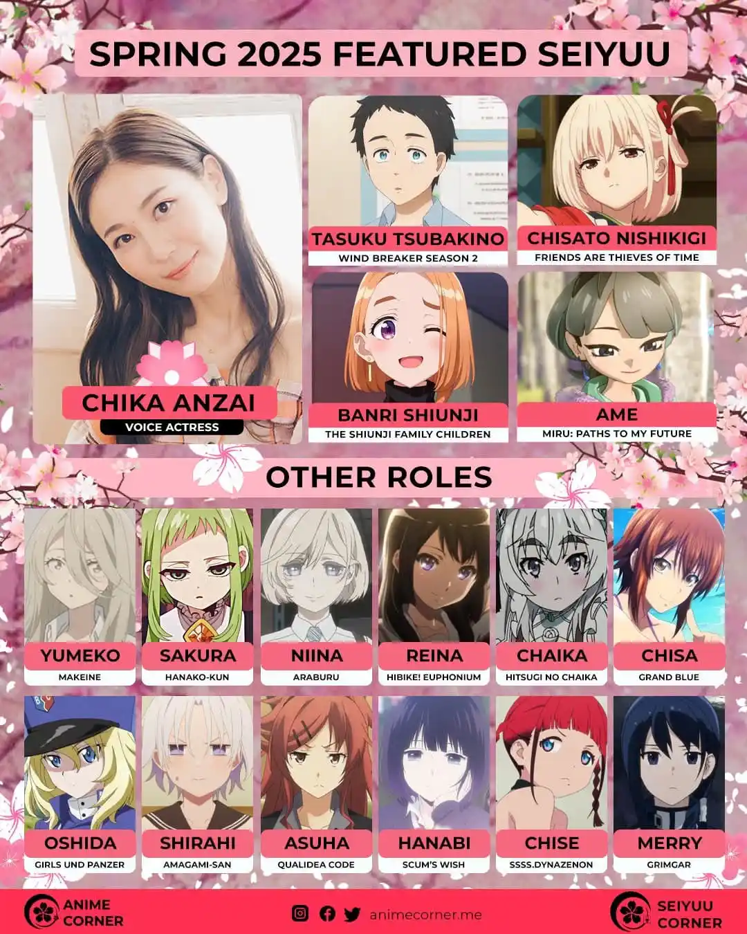 Image from CSC LAB - Anime Cast: 🌸Primavera-Japón 2025 Destacada Seiyuu: Chika Anzai.🌟...