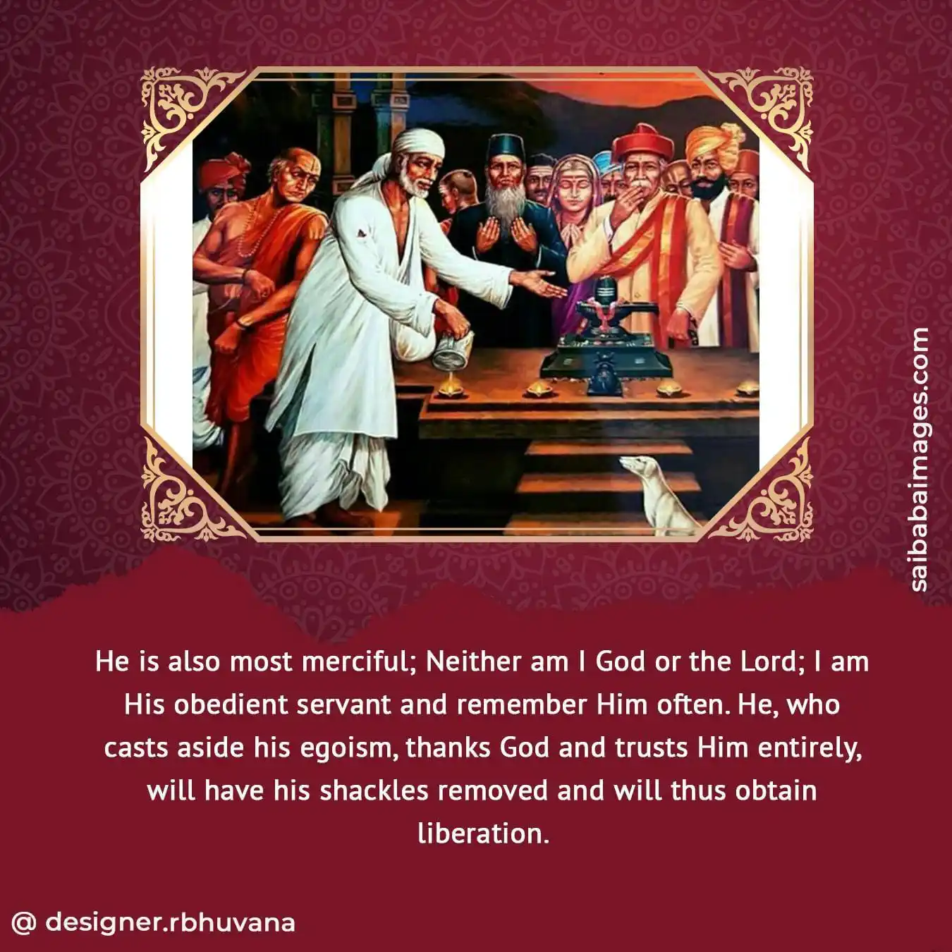 Image from Sai Yug Network: *Sai Baba Picture of the Day (POTD) - Sai Baba calms the storm without...