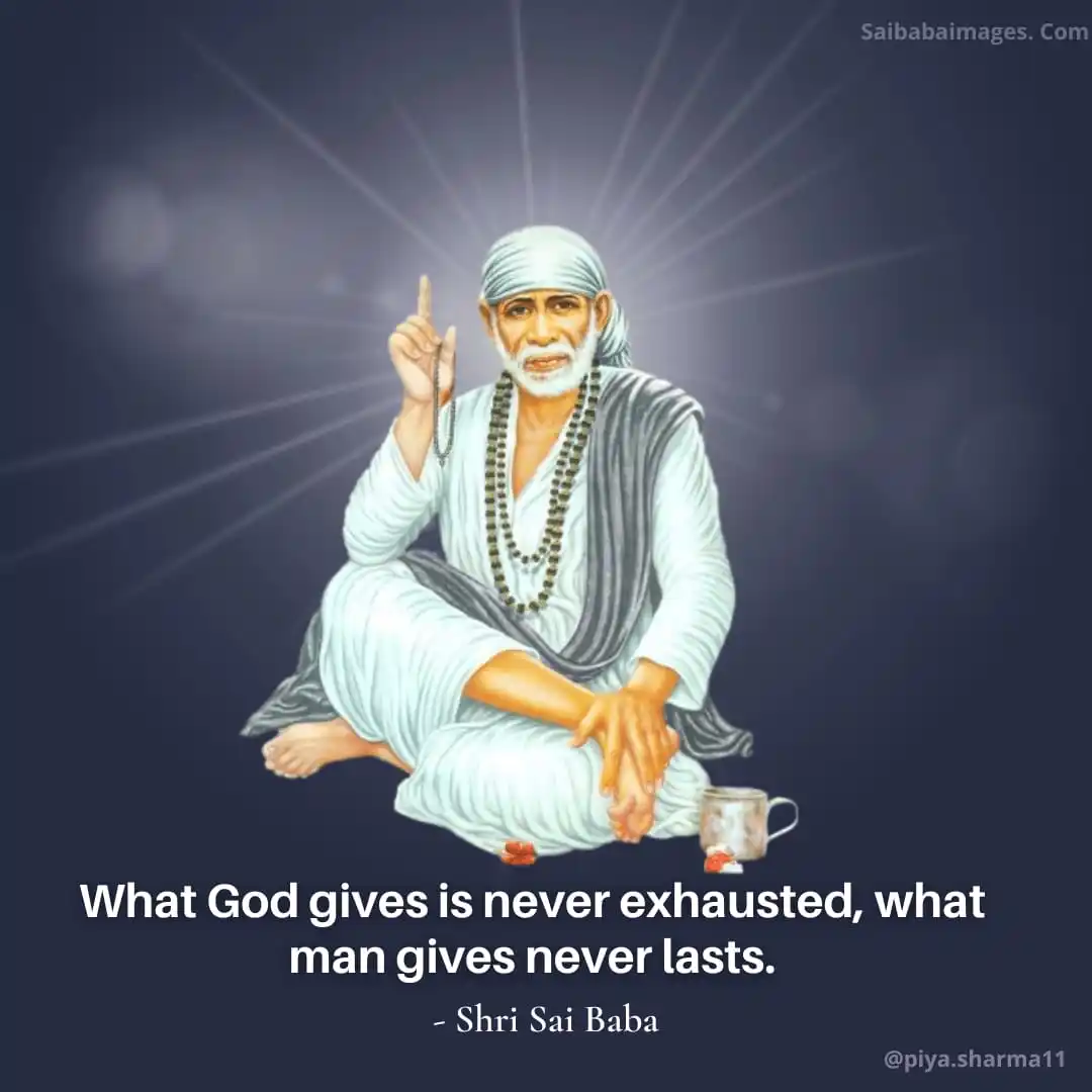 Image from Sai Yug Network: Sai Baba Picture of the Day *(POTD) - When the heart leans on Baba, ev...