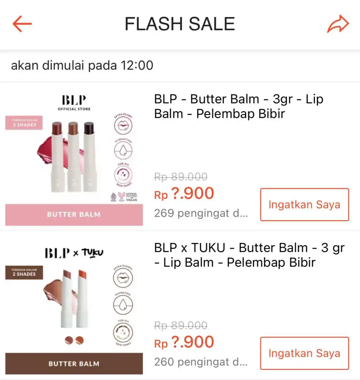 Image from PROMO BELANJA ONLINE: Serba Rp8.900 ⚡️ ⏰ 12:00 WIB BLP - Butter Balm - 3gr - Lip Balm - Pel...