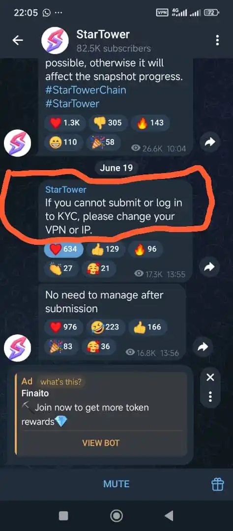 Image from ULTINEX Crypto HUB: *STARTOWERCHAIN KYC UPDATE!* 💥 *If you have been battling with the K...