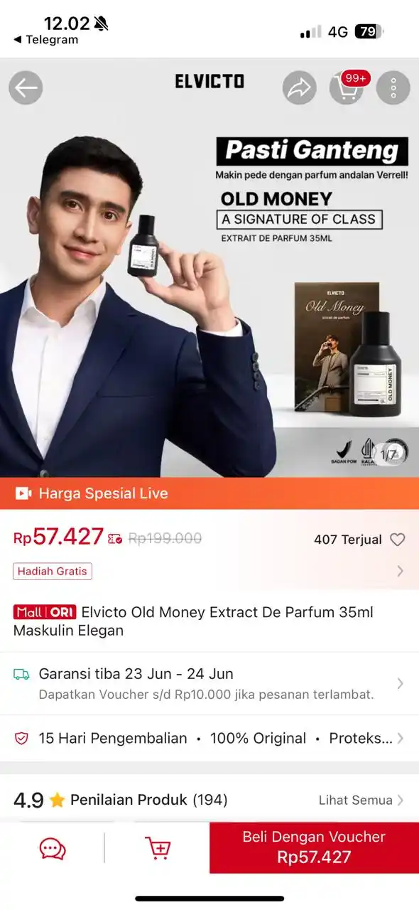 Image from PROMO BELANJA ONLINE: Temukan Elvicto Old Money Extract De Parfum 35ml Maskulin Elegan sehar...