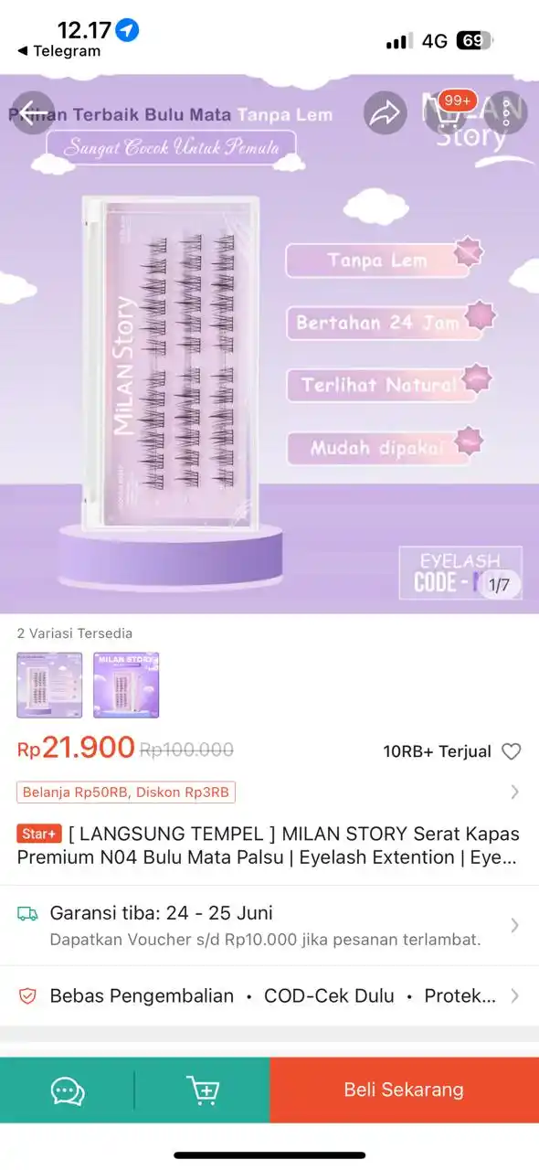 Image from PROMO BELANJA ONLINE: Temukan [ LANGSUNG TEMPEL ] MILAN STORY Serat Kapas Premium N04 Bulu M...
