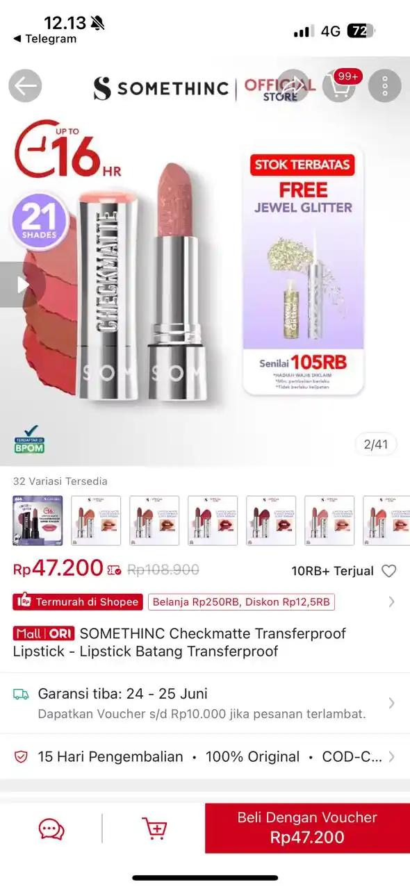 Image from PROMO BELANJA ONLINE: Temukan SOMETHINC Checkmatte Transferproof Lipstick - Lipstick Batang ...