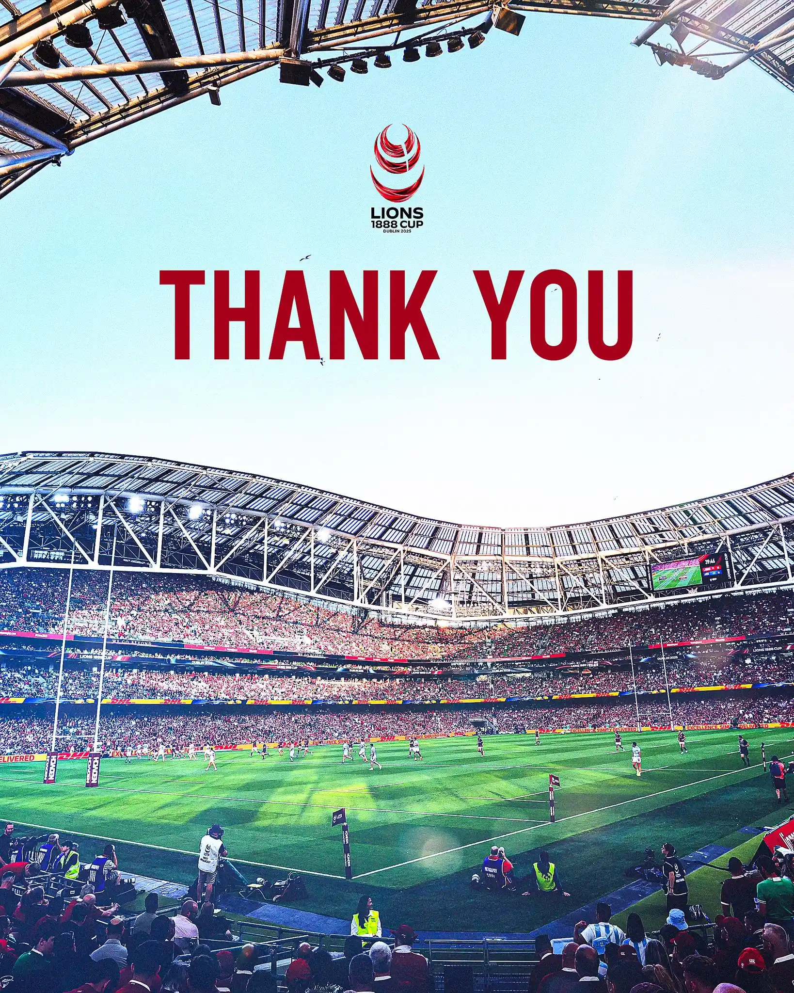 Image from The British & Irish Lions: Thank you, Dublin! ❤️...