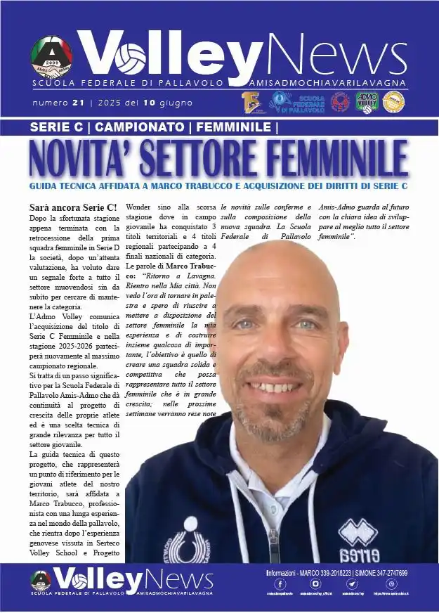 Image from Amis Admo Volley: 🏐VOLLEYNEWS AMIS-ADMO 📰n. 21/2025 del 10 giugno 2025 - Settimanale E...