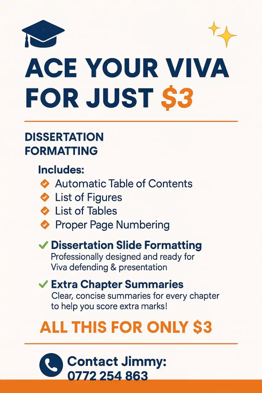 Image from BUSE NEWS AND UPDATES: *🎓✨ Ace Your VIVA for Just $3! ✨🎓*  ✅ Dissertation Slide Formatting ...