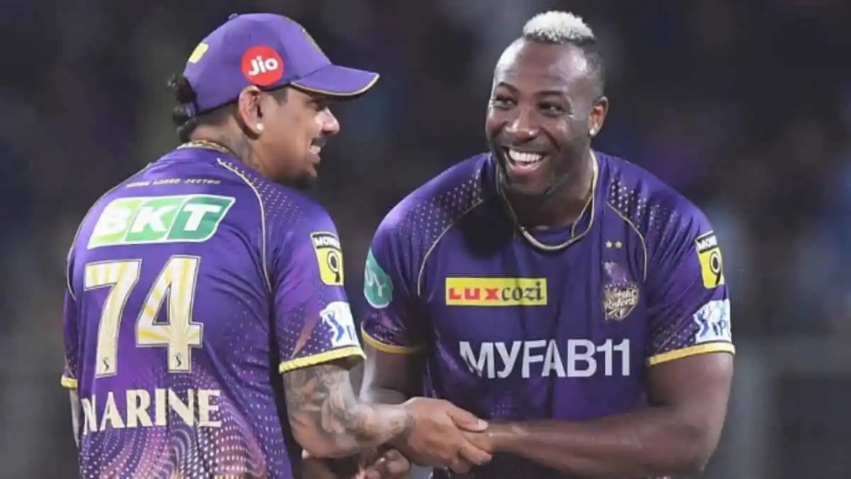 Image from Rokte Amar KKR : RAKKR 💜: 🗣️Ajinkya Rahane: "Sunil Narine & Andre Russell have been playing for...