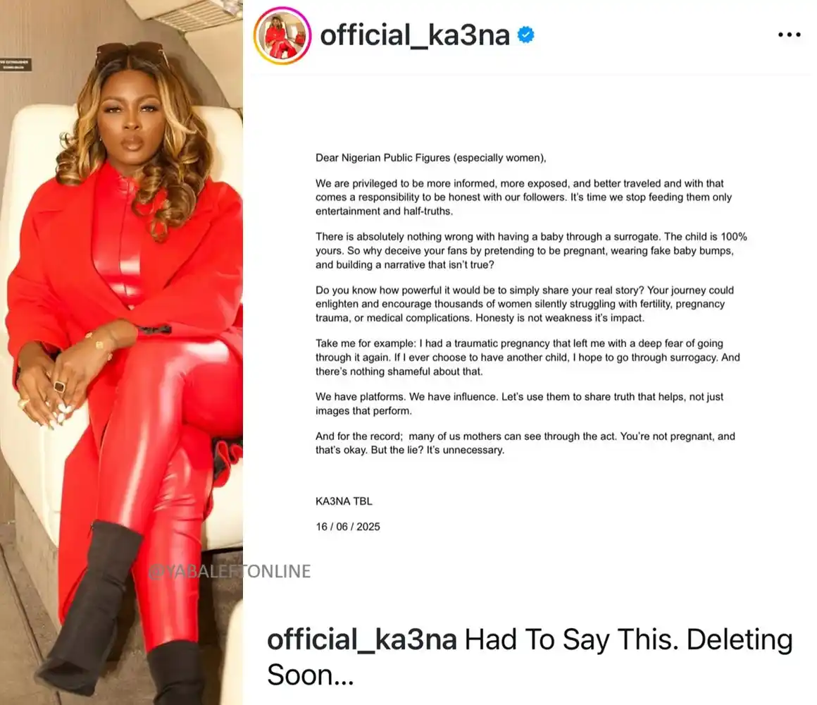 Image from YabaLeftOnline Media: BBNaija star Ka3na calls out celebrities who fake pregnancies instead ...