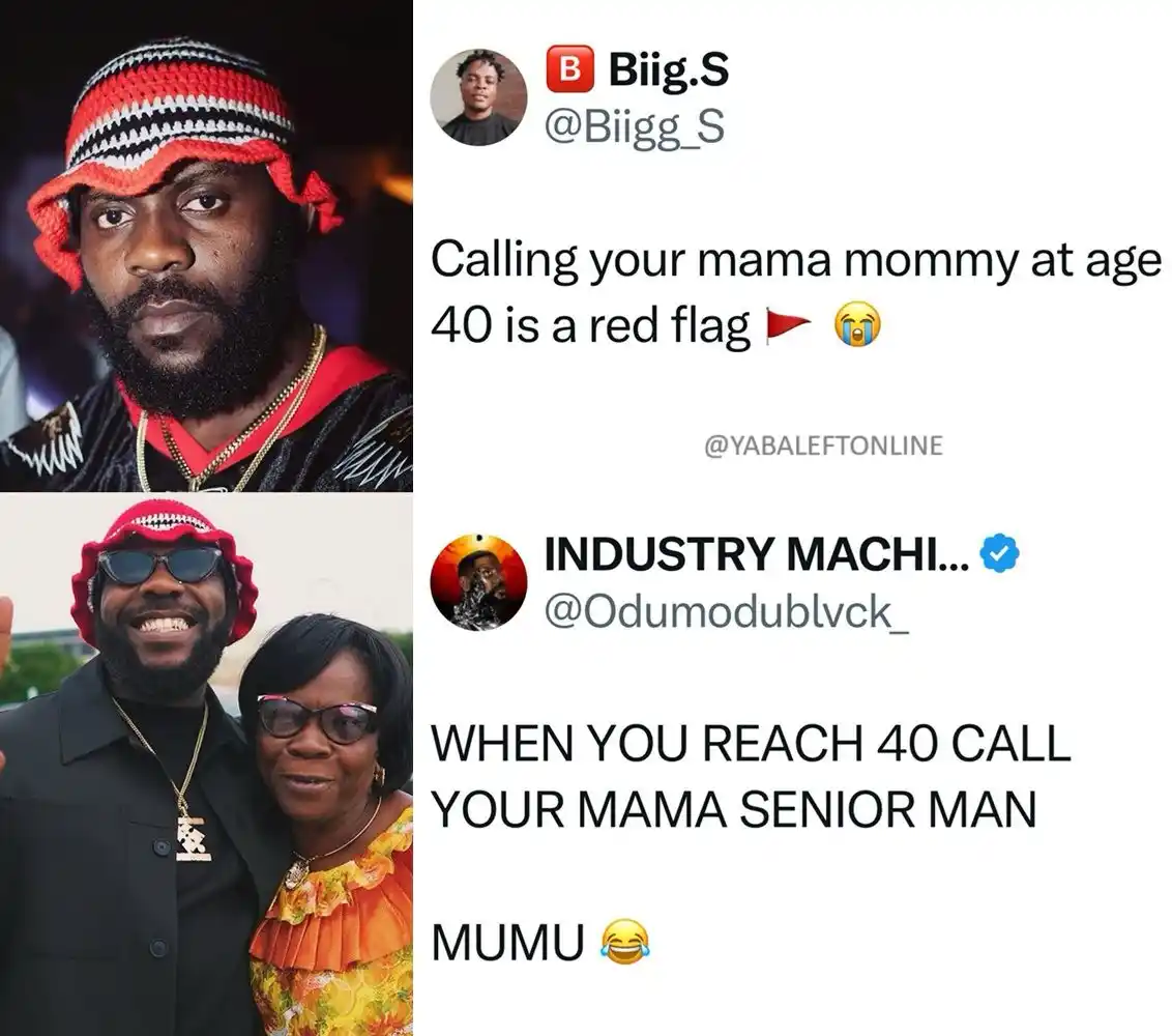 Image from YabaLeftOnline Media: Between rapper Odumodublvck and a follower who criticized him for call...