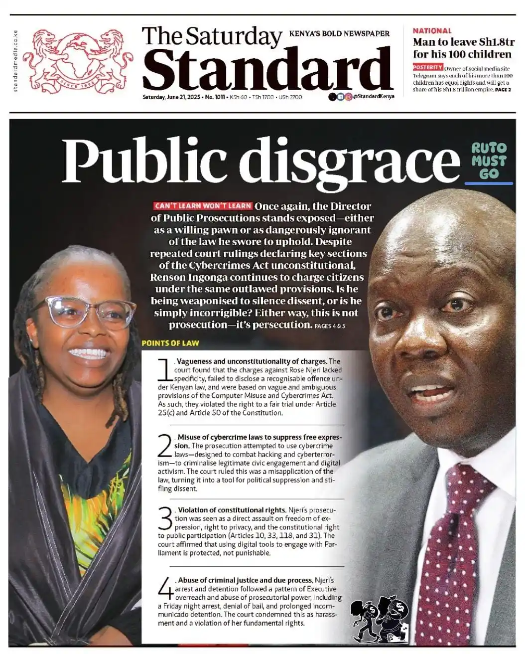 Image from KENYA ON WATCH 🇰🇪: *🚩CAN'T LEARN WON'T LEARN‼️*  Once again, the Director of Public Pros...