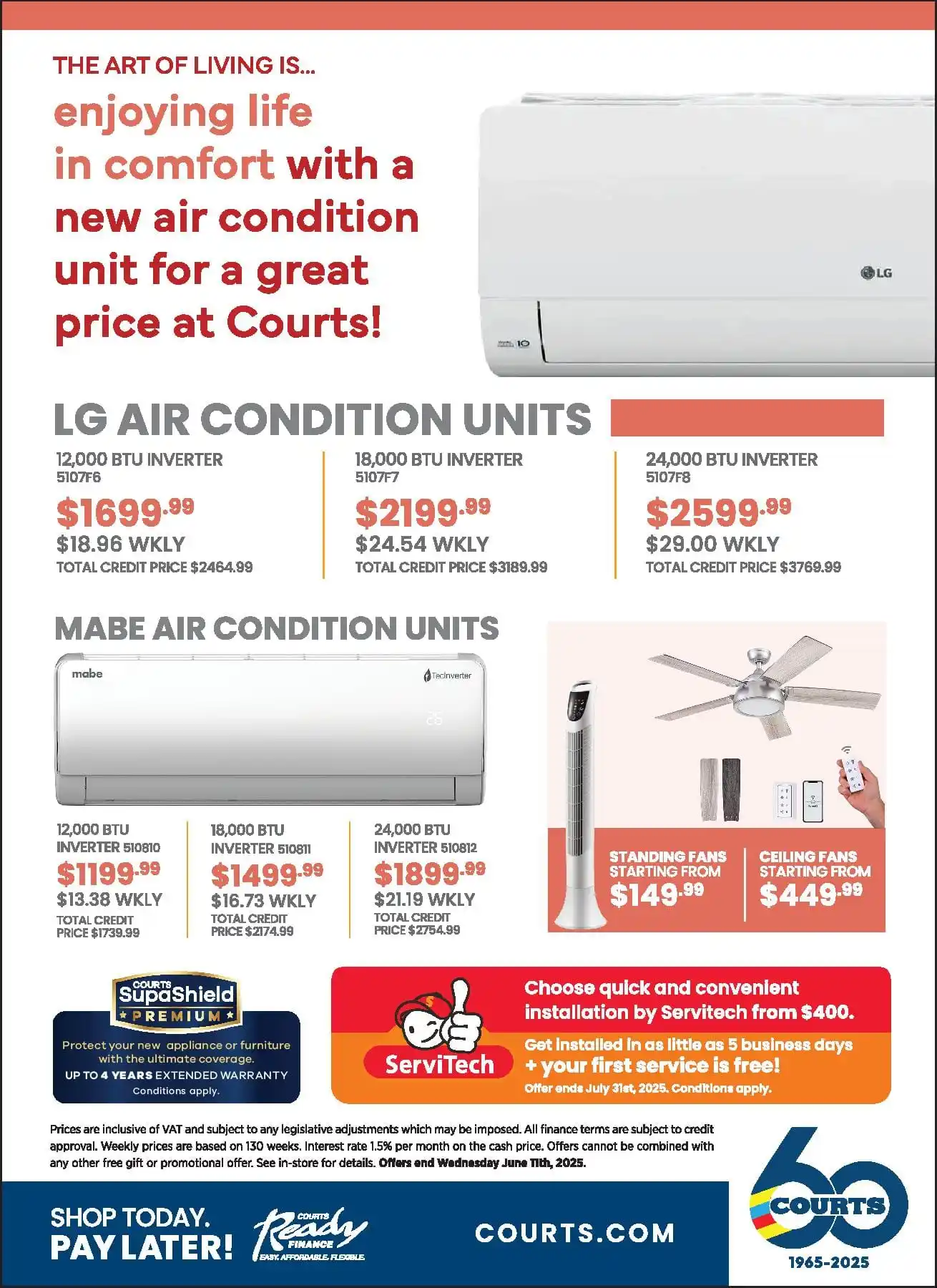 Image from Courts Barbados: ❄️ COOL AC DEALS AT COURTS! ❄️ 🔥 LG INVERTER AC UNITS - From $1699 (...