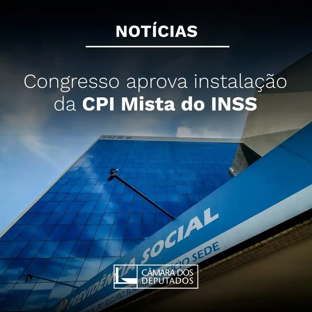 Image from Câmara dos Deputados: ⚠️ *CPMI INSS* Foi lido no Congresso o pedido para criar a comissão p...