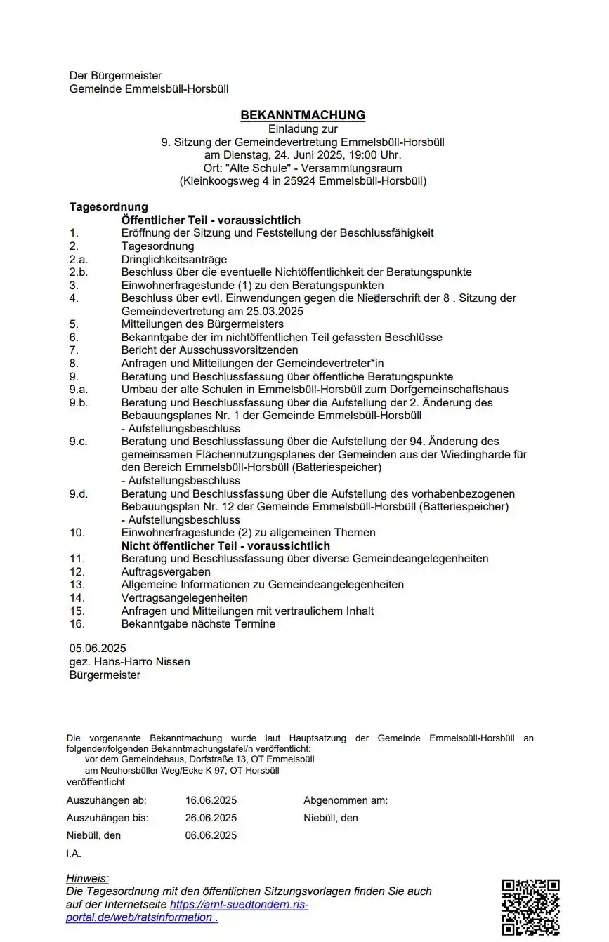 Gemeinde Emmelsbüll-Horsbüll  post