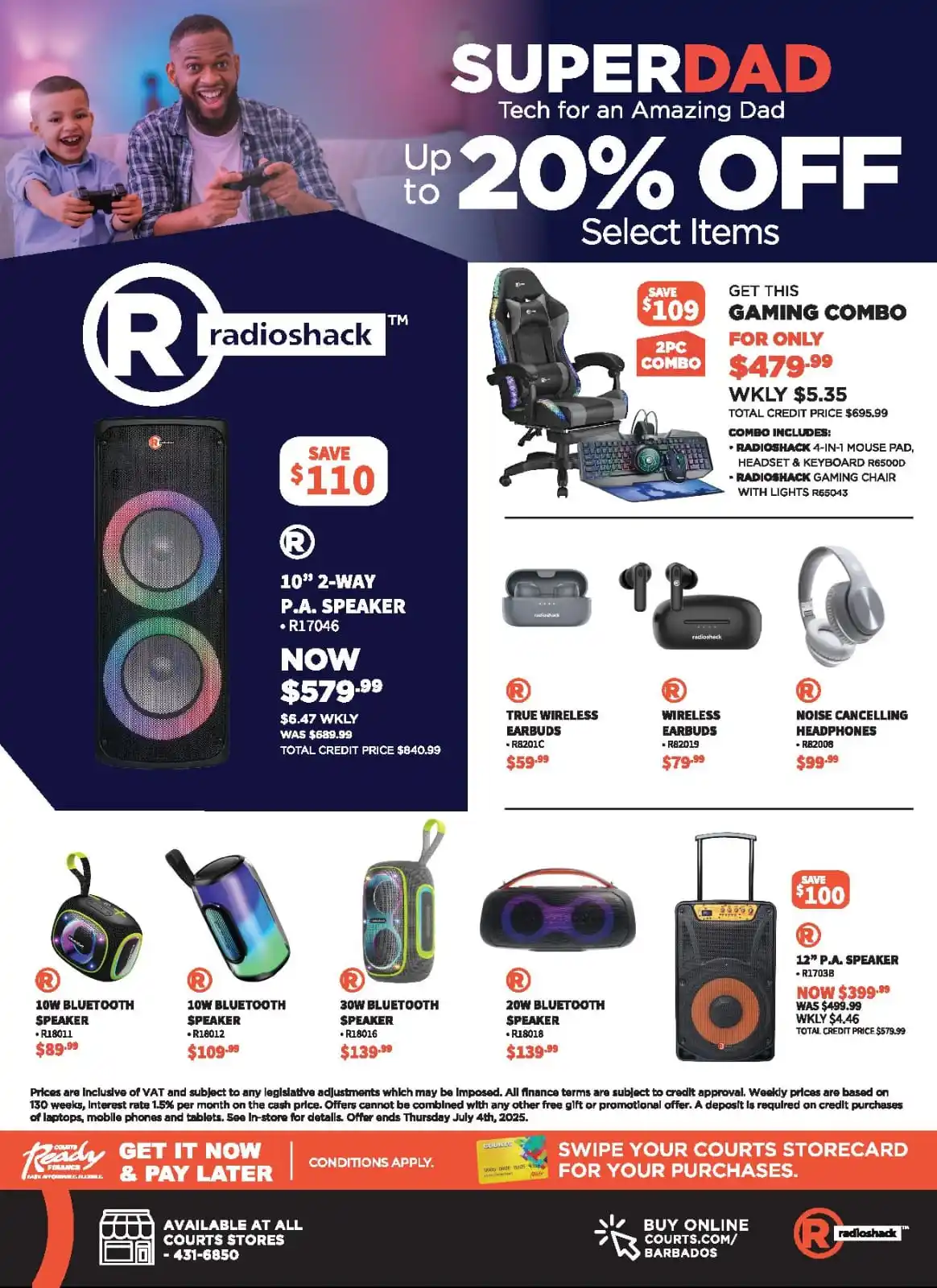 Image from Courts Barbados: Father's Day Tech 🎮 👨👍 SUPERDAD TECH SALE - Up to 20% OFF! 🎧 RAD...