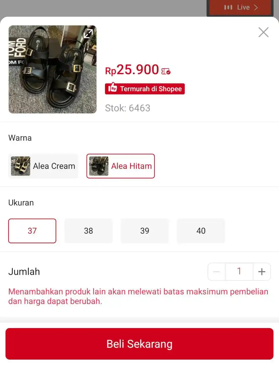 Image from PROMO SHOPEE 🔥: Finetic Sandal Wanita Kekinian Platform Alea Series seharga Rp25.900. ...