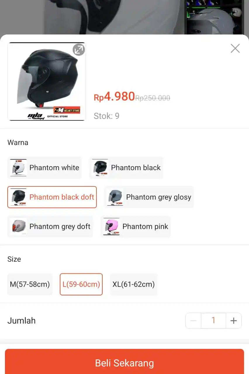 Image from PROMO SHOPEE 🔥: Helm Half Rp4.980. Dapatkan sekarang juga di Shopee! https://s.shopee....