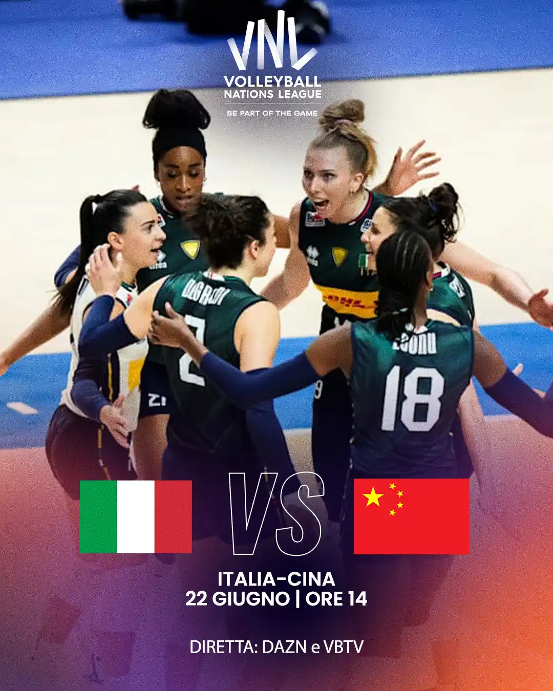 Image from Federazione Italiana Pallavolo: 🇭🇰 *VNL FEMMINILE WEEK 2* 🇭🇰 😍 LA DOMENICA ITALIANA 💙 Le azzurr...