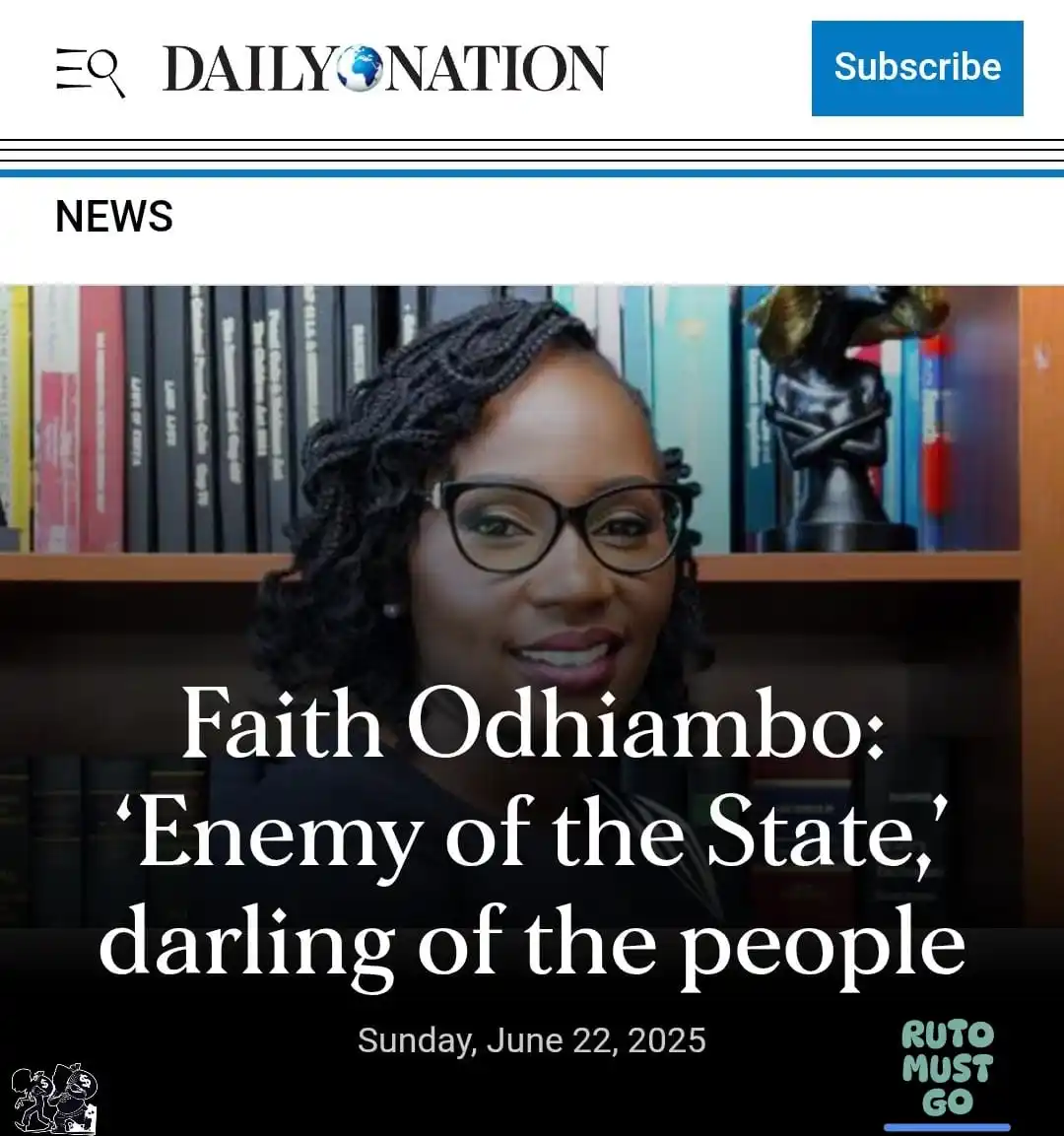 Image from KENYA ON WATCH 🇰🇪: https://nation.africa/kenya/news/faith-odhiambo-enemy-of-the-state-dar...
