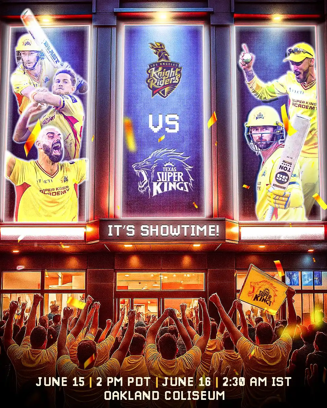 Image from Texas Super Kings: It’s S̶u̶n̶d̶a̶y̶ Match Day! 🤩 Hands up if you're excited for tonight...