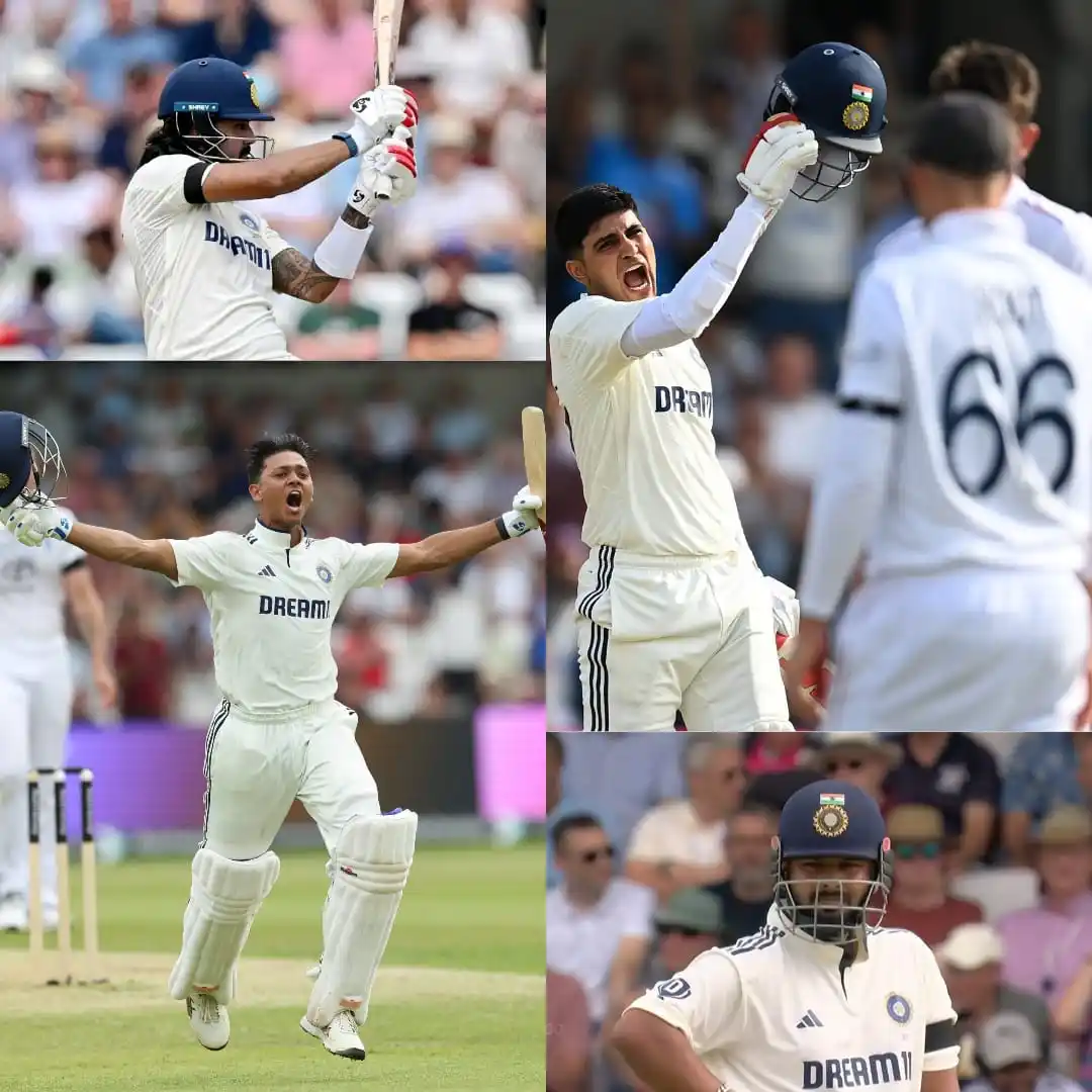 Image from Rokte Amar KKR : RAKKR 💜: KL Rahul 42. YB Jaiswal 101 S Gill 127* R Pant 65* Team India 359/3 a...