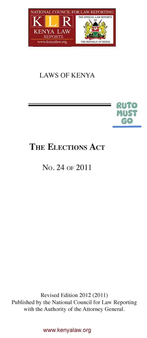 Image from KENYA ON WATCH 🇰🇪: KoW will soon provide our Followers with:- LAWS OF KENYA - THE ELECT...