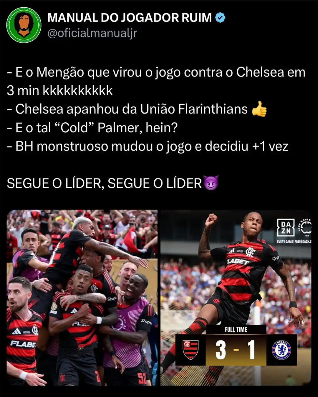 Image from MEMES e FUTEBOL I MANUAL DO JOGADOR RUIM: Liberta > Champions 👍🏻...