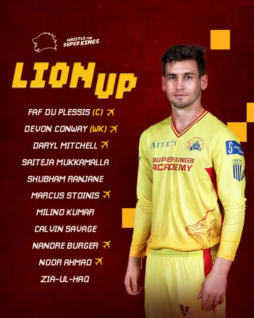 Image from Texas Super Kings: Lioned 🆙 for the third tussle! 🦁💪  <a class="text-blue-500 hover:un...