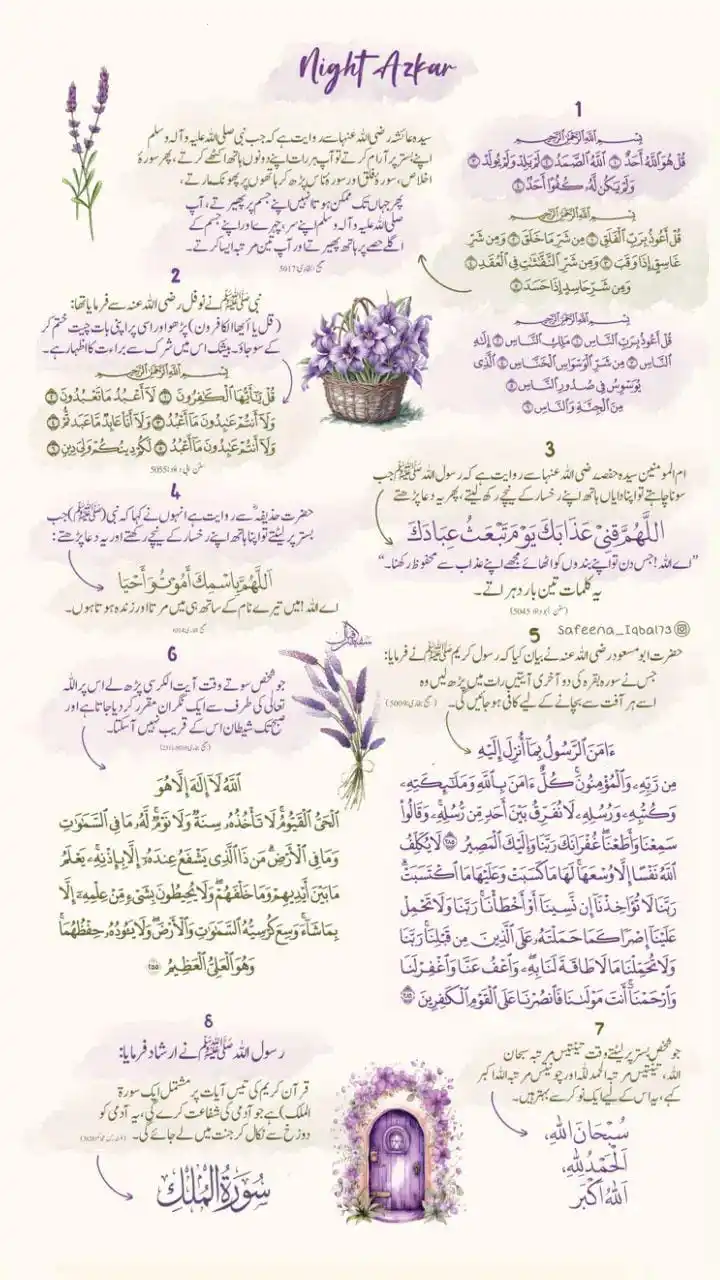Image from اھل السنه ( Ahl-e-Sunnah) ♥️: *Night Azkar*...