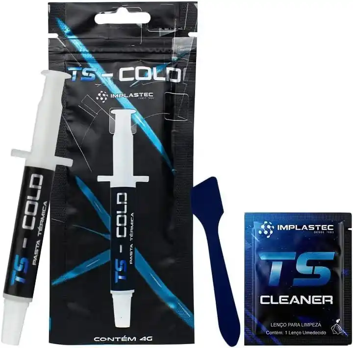 Image from PROMO TUDO : 💥 Pasta Térmica TS - COLD 10,5 W/mK Seringa 4g – Implastec  🤑 R$ 37,...
