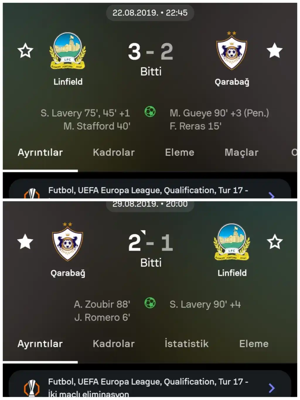 Image from QARABAĞ FK 💙🤍: 📌 Qarabağ – Linfield dueli yenidənmi? 🕰 2019-cu ildə UEFA Avropa Li...