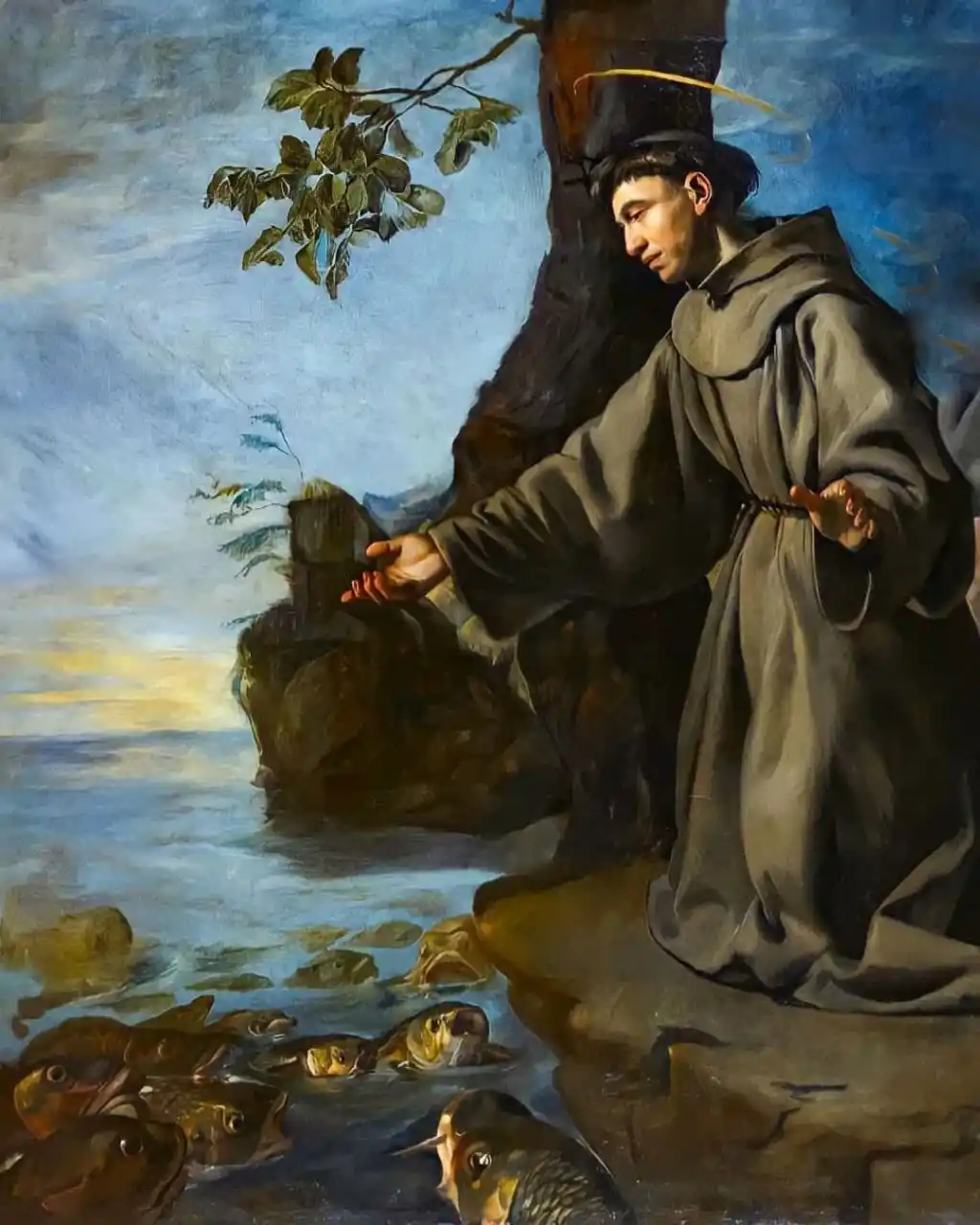 Image from Templário de Maria | Formação Católica, Oração, Liturgia, Notícias e muito mais...: *Santo Antônio de Pádua e o Milagre dos Peixes* ⚜️ Conte a história q...