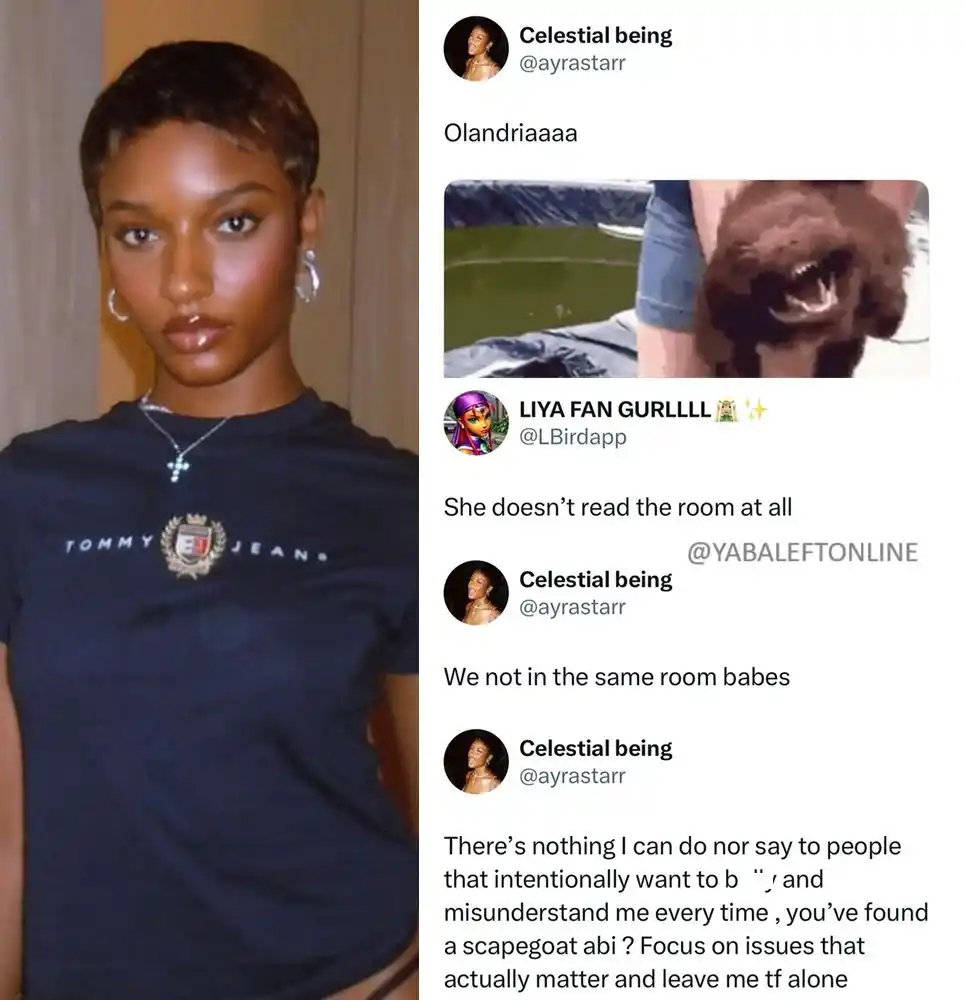 Image from YabaLeftOnline Media: Singer Ayra Starr responds to an X user who accused her of not reading...