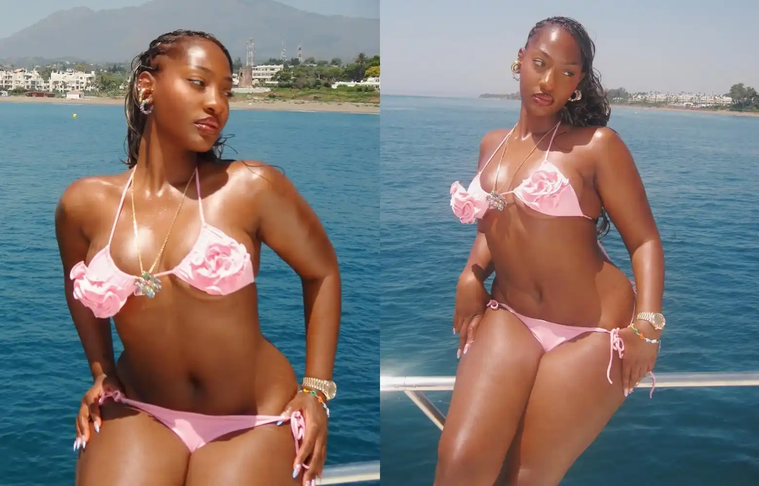 Image from YabaLeftOnline Media: Singer Tems flaunts her curves as she vacations in Spain for her 30th ...