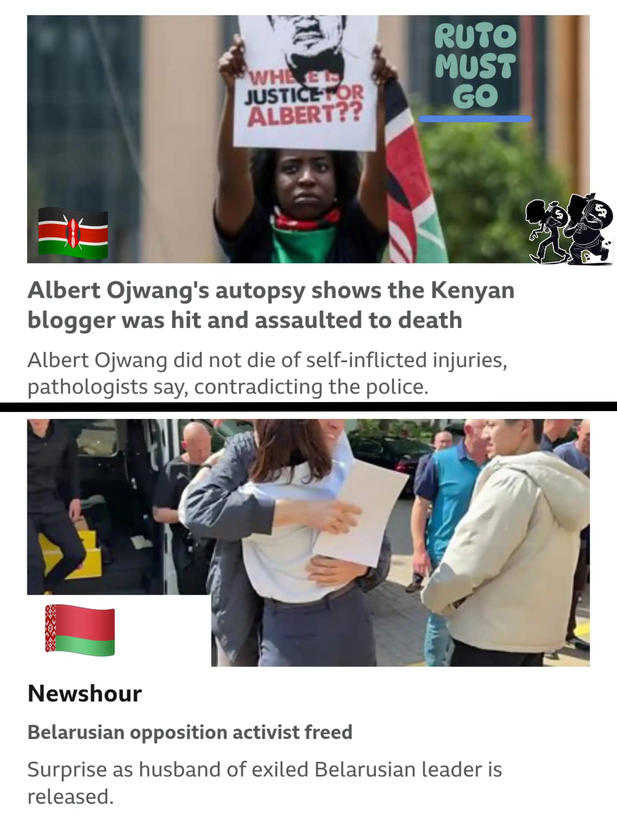Image from KENYA ON WATCH 🇰🇪: 👇🏿 *Two Authoritarian Countries: Similar Issue*, Leading To :-  - *M...
