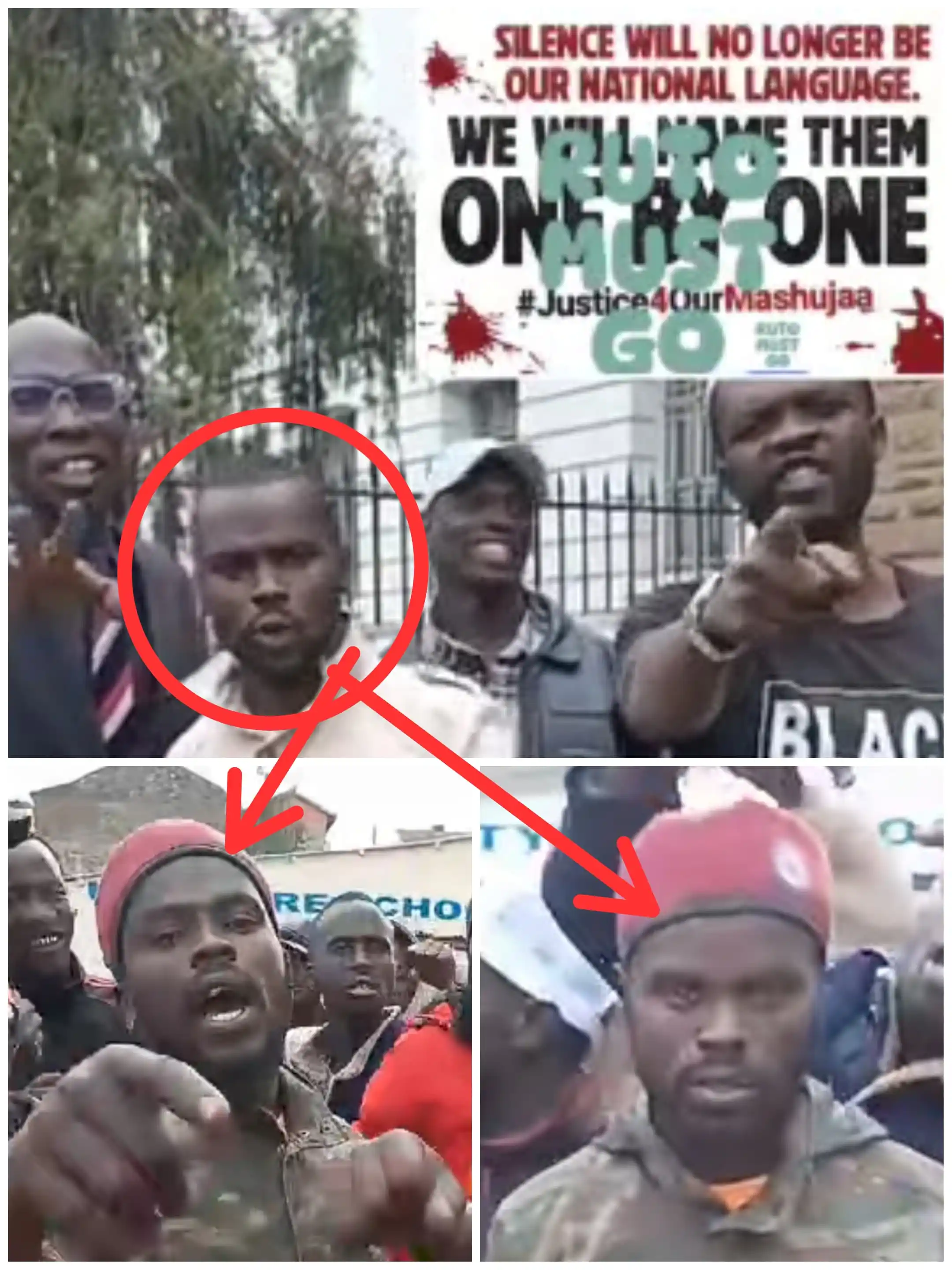 Image from KENYA ON WATCH 🇰🇪: *WE NEED THE CONTACT DETAILS OF THIS Goon, circled in red‼️*   Please ...
