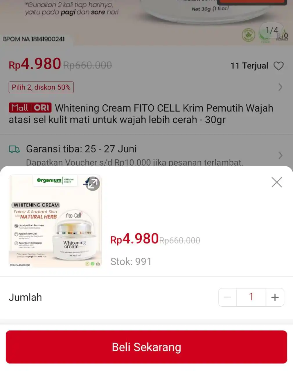 Image from PROMO SHOPEE 🔥: Whitening Rp4.980. Dapatkan sekarang juga di Shopee! https://s.shopee....