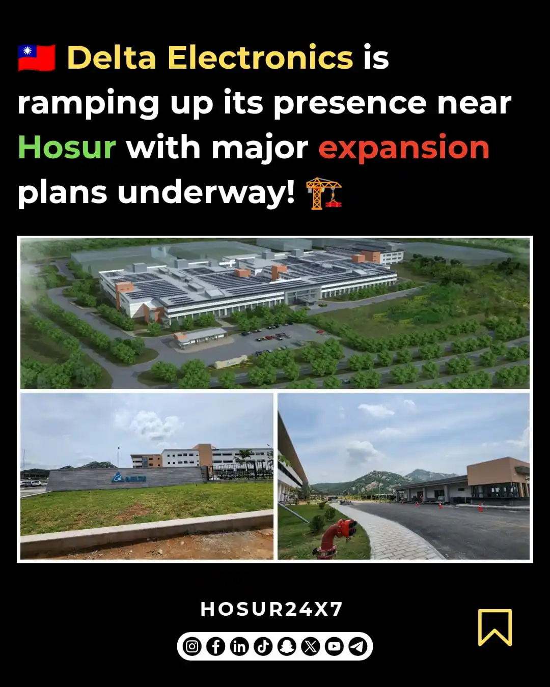 Image from HOSUR24X7 -OFFICIAL: 🚀 Big Moves in Tamil Nadu! 🇮🇳  🇹🇼 Delta Electronics is ramping up...