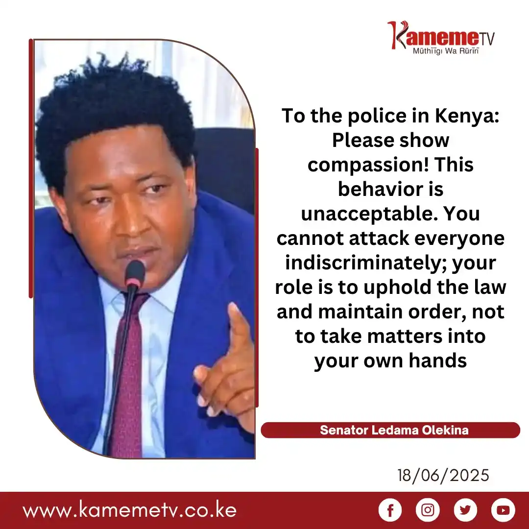 Image from Kameme Tv: "Borithi wira wanyu nikugitira watho ti kuoya watho moko-ini manyu" - ...