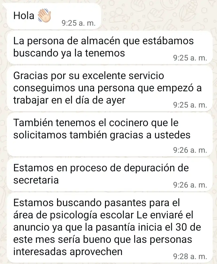 Image from Disi Mota Publicidad Empleos: Buenos días, el Feedback de los reclutadores! Muchas Felicidades ñiños...