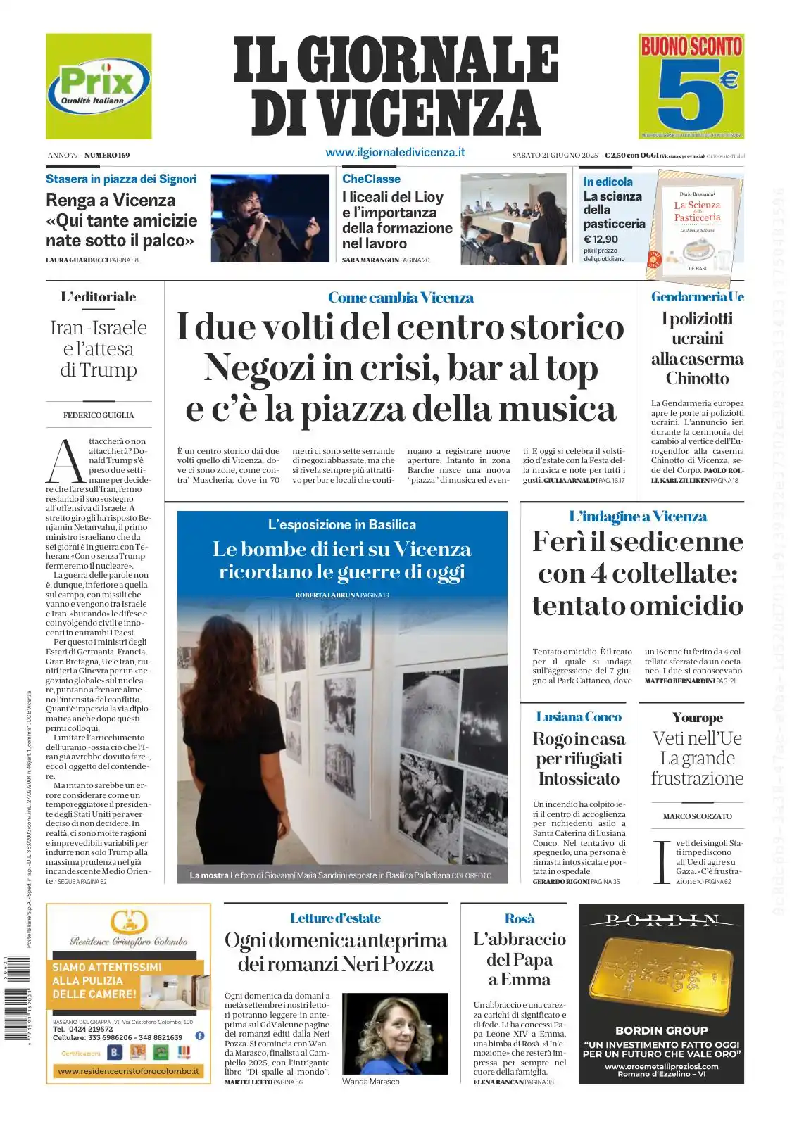 Image from Il Giornale di Vicenza: 🗞️☕ Buongiorno con la prima pagina de Il Giornale di Vicenza di oggi,...
