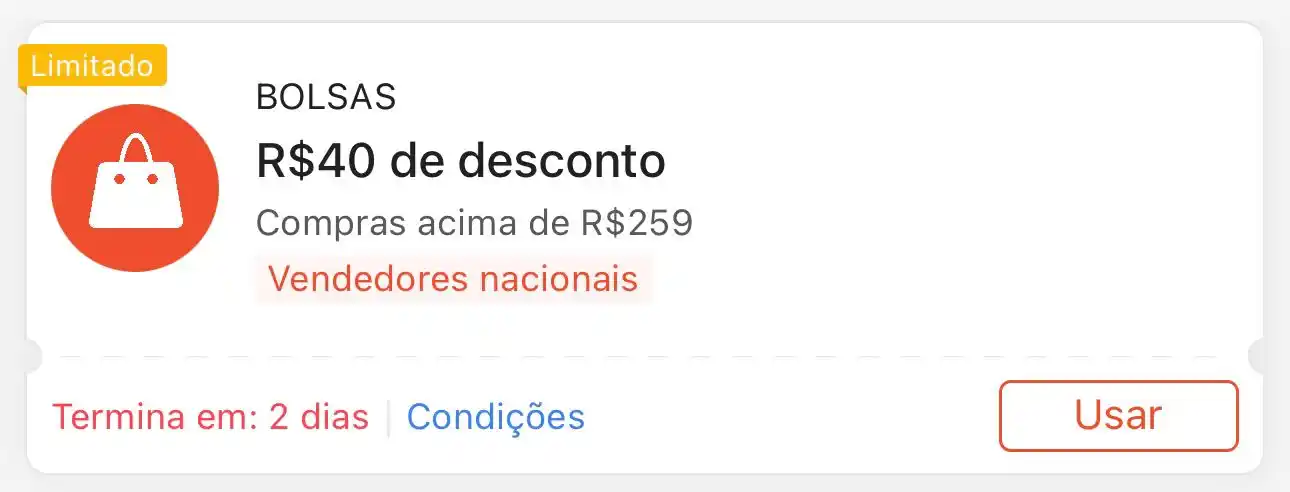 Image from Achadinhos: 🚨 CUPOM SHOPEE 🚨 🏷️ *R$40 OFF em compras acima de R$259* 🏷️ *CU...