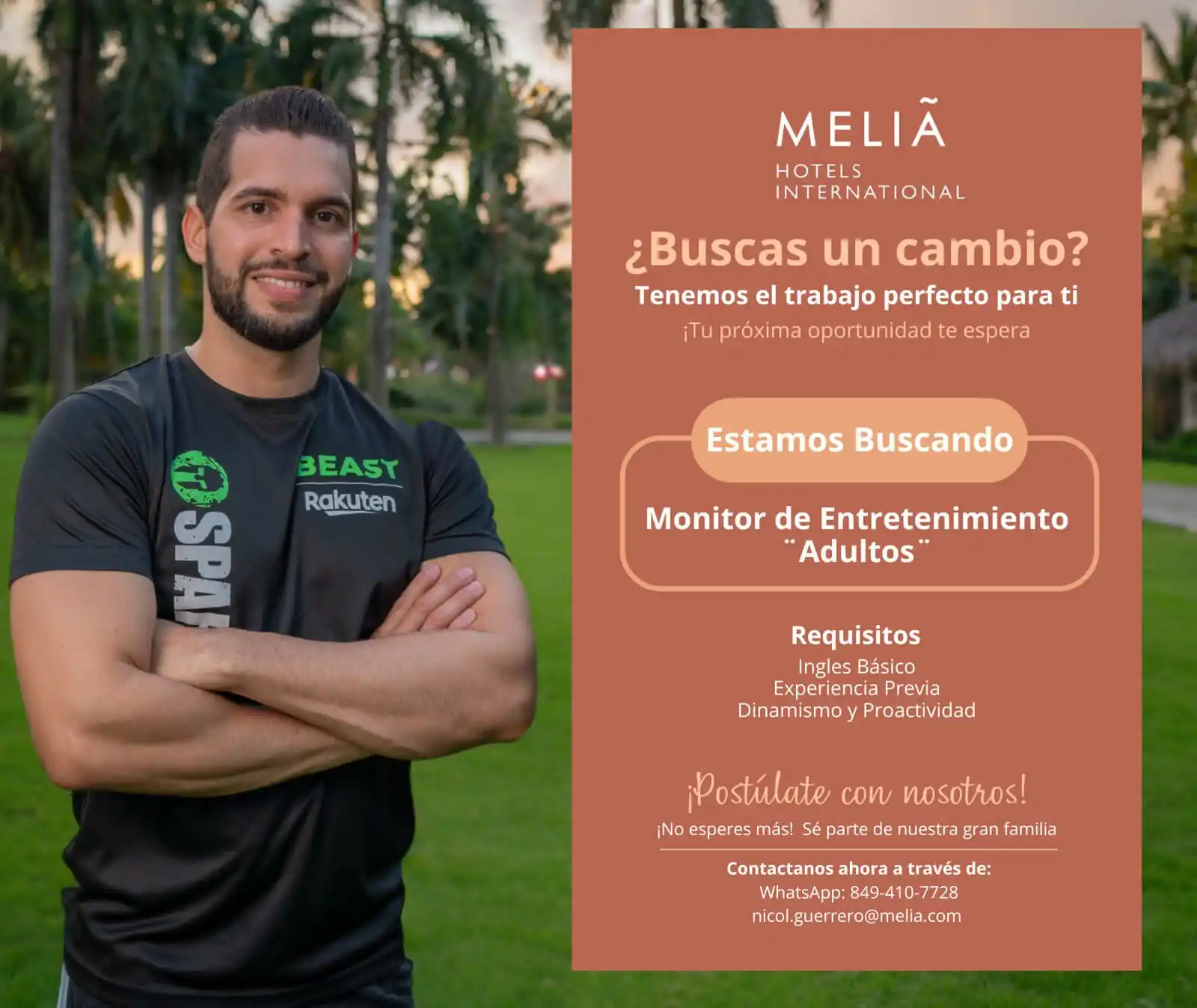 Image from Disi Mota Publicidad Empleos: *- Estamos Buscando:* Animación ✨ Monitor de Actividades *_Contáct...